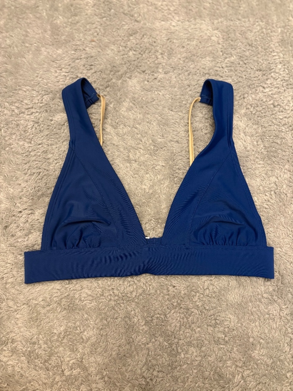 Aerie Blue & Gold Triangle Bikini Top